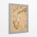Mapa vintage sepia de Lyon Francia - Rosana Laiz Blursbyai | Cuadro decorativo de Canvas Lab