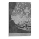 Mapa vintage gris de Le Havre Francia - Rosana Laiz Blursbyai | Cuadro decorativo de Canvas Lab