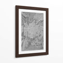 Mapa vintage gris de Grenoble Francia - Rosana Laiz Blursbyai | Cuadro decorativo de Canvas Lab