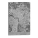 Mapa vintage gris de Dijon Francia - Rosana Laiz Blursbyai | Cuadro decorativo de Canvas Lab
