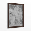 Mapa vintage gris de Dijon Francia - Rosana Laiz Blursbyai | Cuadro decorativo de Canvas Lab