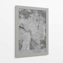 Mapa vintage gris de Dijon Francia - Rosana Laiz Blursbyai | Cuadro decorativo de Canvas Lab