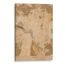Mapa vintage sepia de Dijon Francia - Rosana Laiz Blursbyai | Cuadro decorativo de Canvas Lab