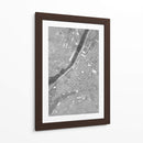 Mapa vintage gris del centro de Angers, Francia - Rosana Laiz Blursbyai | Cuadro decorativo de Canvas Lab