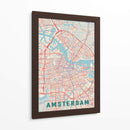 Mapa Retro Ámsterdam - jay stanley | Cuadro decorativo de Canvas Lab
