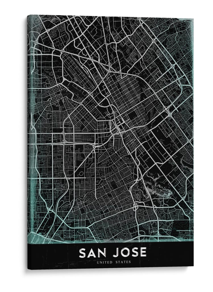 SAN JOSE, Negro - StudioSix | Cuadro decorativo de Canvas Lab
