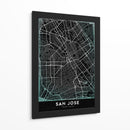 SAN JOSE, Negro - StudioSix | Cuadro decorativo de Canvas Lab