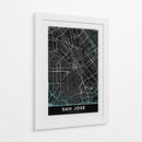 SAN JOSE, Negro - StudioSix | Cuadro decorativo de Canvas Lab