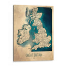 Mapa de Great Britain - Dionisis Gemos | Cuadro decorativo de Canvas Lab