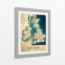Mapa de Great Britain - Dionisis Gemos | Cuadro decorativo de Canvas Lab