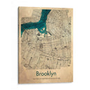 Mapa de Brooklyn - Dionisis Gemos | Cuadro decorativo de Canvas Lab