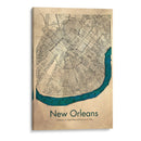 Mapa de New Orleans - Dionisis Gemos | Cuadro decorativo de Canvas Lab