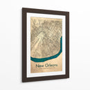 Mapa de New Orleans - Dionisis Gemos | Cuadro decorativo de Canvas Lab