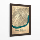 Mapa de New Orleans - Dionisis Gemos | Cuadro decorativo de Canvas Lab
