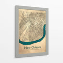 Mapa de New Orleans - Dionisis Gemos | Cuadro decorativo de Canvas Lab