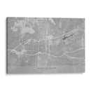 Mapa de Winston Salem (NC USA) en estilo vintage gris II - Rosana Laiz Blursbyai | Cuadro decorativo de Canvas Lab