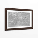 Mapa de Winston Salem (NC USA) en estilo vintage gris II - Rosana Laiz Blursbyai | Cuadro decorativo de Canvas Lab