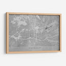 Mapa de Winston Salem (NC USA) en estilo vintage gris II - Rosana Laiz Blursbyai | Cuadro decorativo de Canvas Lab