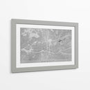 Mapa de Winston Salem (NC USA) en estilo vintage gris II - Rosana Laiz Blursbyai | Cuadro decorativo de Canvas Lab