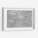 Mapa de Winston Salem (NC USA) en estilo vintage gris II - Rosana Laiz Blursbyai | Cuadro decorativo de Canvas Lab