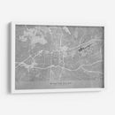 Mapa de Winston Salem (NC USA) en estilo vintage gris II - Rosana Laiz Blursbyai | Cuadro decorativo de Canvas Lab