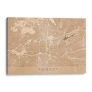 Mapa de Winston Salem (NC, EUA) en estilo vintage sepia - Rosana Laiz Blursbyai | Cuadro decorativo de Canvas Lab