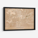Mapa de Winston Salem (NC, EUA) en estilo vintage sepia - Rosana Laiz Blursbyai | Cuadro decorativo de Canvas Lab