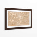 Mapa de Winston Salem (NC, EUA) en estilo vintage sepia - Rosana Laiz Blursbyai | Cuadro decorativo de Canvas Lab