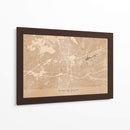 Mapa de Winston Salem (NC, EUA) en estilo vintage sepia - Rosana Laiz Blursbyai | Cuadro decorativo de Canvas Lab