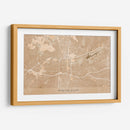 Mapa de Winston Salem (NC, EUA) en estilo vintage sepia - Rosana Laiz Blursbyai | Cuadro decorativo de Canvas Lab