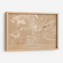 Mapa de Winston Salem (NC, EUA) en estilo vintage sepia - Rosana Laiz Blursbyai | Cuadro decorativo de Canvas Lab