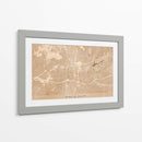 Mapa de Winston Salem (NC, EUA) en estilo vintage sepia - Rosana Laiz Blursbyai | Cuadro decorativo de Canvas Lab