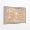 Mapa de Winston Salem (NC, EUA) en estilo vintage sepia - Rosana Laiz Blursbyai | Cuadro decorativo de Canvas Lab