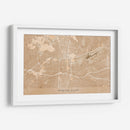 Mapa de Winston Salem (NC, EUA) en estilo vintage sepia - Rosana Laiz Blursbyai | Cuadro decorativo de Canvas Lab