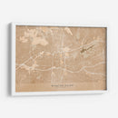 Mapa de Winston Salem (NC, EUA) en estilo vintage sepia - Rosana Laiz Blursbyai | Cuadro decorativo de Canvas Lab