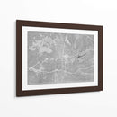 Mapa de Winston Salem (NC USA) en estilo vintage gris - Rosana Laiz Blursbyai | Cuadro decorativo de Canvas Lab