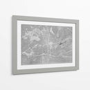 Mapa de Winston Salem (NC USA) en estilo vintage gris - Rosana Laiz Blursbyai | Cuadro decorativo de Canvas Lab