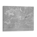 Mapa de Winston Salem (NC USA) en estilo vintage gris - Rosana Laiz Blursbyai | Cuadro decorativo de Canvas Lab