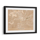 Mapa de Winston Salem (NC, EUA) en estilo vintage sepia - Rosana Laiz Blursbyai | Cuadro decorativo de Canvas Lab
