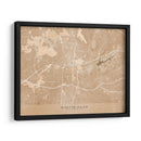 Mapa de Winston Salem (NC, EUA) en estilo vintage sepia - Rosana Laiz Blursbyai | Cuadro decorativo de Canvas Lab