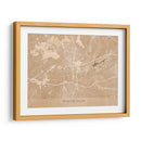 Mapa de Winston Salem (NC, EUA) en estilo vintage sepia - Rosana Laiz Blursbyai | Cuadro decorativo de Canvas Lab