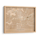Mapa de Winston Salem (NC, EUA) en estilo vintage sepia - Rosana Laiz Blursbyai | Cuadro decorativo de Canvas Lab