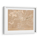 Mapa de Winston Salem (NC, EUA) en estilo vintage sepia - Rosana Laiz Blursbyai | Cuadro decorativo de Canvas Lab