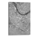 Mapa vintage gris del centro de Dresden, Alemania - Rosana Laiz Blursbyai | Cuadro decorativo de Canvas Lab