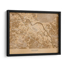 Mapa vintage sepia de Dresden Alemania - Rosana Laiz Blursbyai | Cuadro decorativo de Canvas Lab