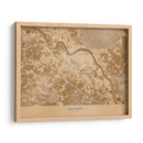 Mapa vintage sepia de Dresden Alemania - Rosana Laiz Blursbyai | Cuadro decorativo de Canvas Lab