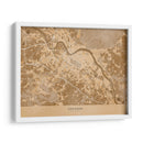 Mapa vintage sepia de Dresden Alemania - Rosana Laiz Blursbyai | Cuadro decorativo de Canvas Lab
