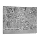 Mapa vintage gris de Dortmund Alemania - Rosana Laiz Blursbyai | Cuadro decorativo de Canvas Lab
