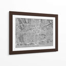 Mapa vintage gris de Dortmund Alemania - Rosana Laiz Blursbyai | Cuadro decorativo de Canvas Lab