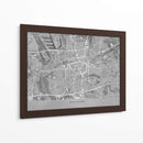 Mapa vintage gris de Dortmund Alemania - Rosana Laiz Blursbyai | Cuadro decorativo de Canvas Lab